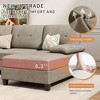 Celebalcony 106" Modular Upholstered Sectional, 3-Piece U-Shaped Sectional for Living Room - 3 of 4