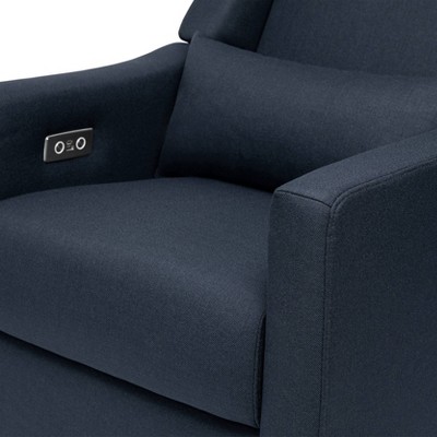 Sustainably Sourced White Linen Swivel Recliner Armchair