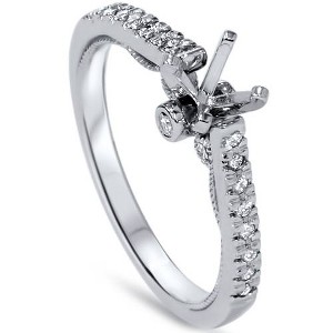 Pompeii3 1/6ct Diamond Engagement Setting 14K White Gold - 1 of 4