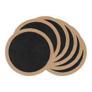 REGALWOVEN Farmhouse Placemats Set of 6 Woven Placemats Washable Kitchen Table Mat for Dining Table Decor and Holiday - 1 of 4