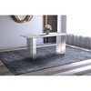 LeisureMod Kova Series Modern Rectangular Dining Table with Sintered Stone/Glass Top and Acrylic Base - 2 of 4