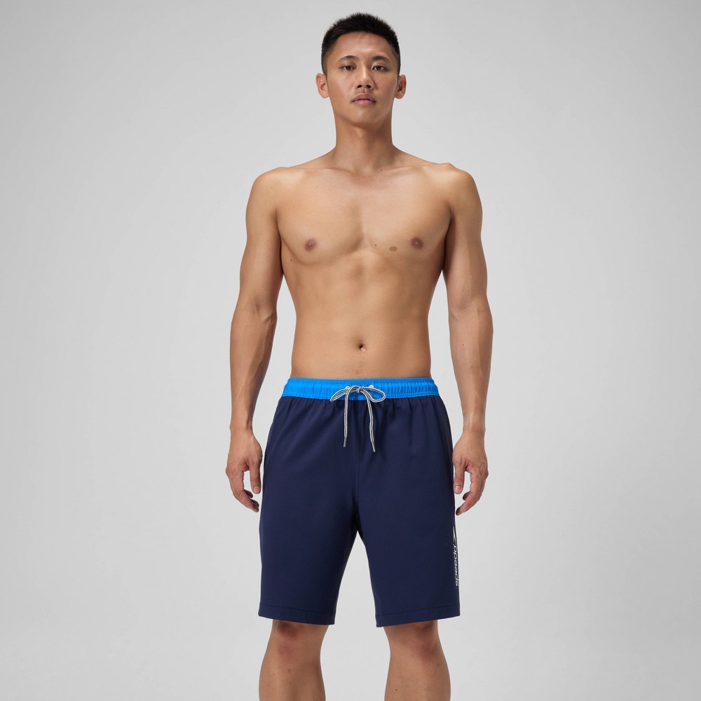 Photos - Swimwear Speedo Men's 9"  Marina Swim Shorts - Sea Blue M 