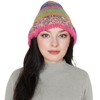 Anna-Kaci Colorful Striped Knit Bucket Hat Fluffy Trendy Winter Lightweight Foldable Crochet Fisherman Hat for Women - 2 of 4