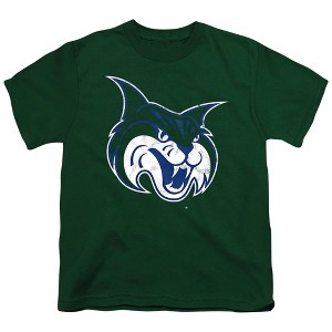 Georgia College Distressed Primary Logo Kids T-Shirt For Youth Hunter Green - 1 of 4