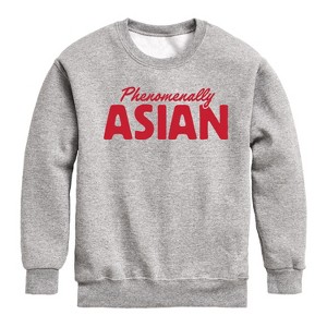Boys' - Instant Message - Phenomenally Asian Graphic Long Sleeve Fleece Sweatshirt - 1 of 4