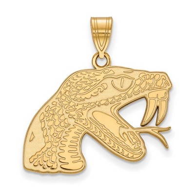 Black Bow Jewelry 14k Yellow Gold Florida A&M Rattlers NCAA Large Pendant