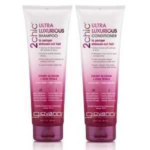 Giovanni 2 Chic Ultra-Luxurious Shampoo & Conditioner (8.5 oz DUO SET) Sulfate Free  Rose, Cherry Blossom, Silkens Hair - 1 of 4