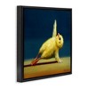 Stupell Industries Yellow Chick Stretching Yoga Floating Frame Canvas Art, Black, 25" x 25" - 2 of 4