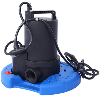 1/4 Horsepower Automatic Swimming Pool Cover Pump With 3/4 Check Valve Adapter, 1850 GPH Water Removal, Submersible Water Pump