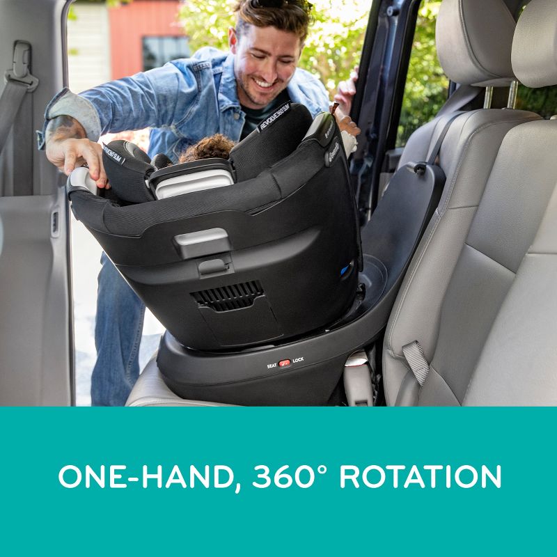 Evenflo Revolve 360 Slim 2-in-1 Rotational Convertible Car Seat with Quick Clean Cover, 4 of 34