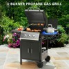 R.W.FLAME 3-Burner Propane Gas Grill with Side burner, 31000 BTU BBQ Grill for Barbecue Cooking with Top Cover Lid - 3 of 4