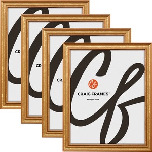 Craig Frames Stratton Aged Gold Single Image Picture Frame, Set of 4 - 1 of 4