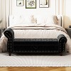 CAVINAS 64.5" End of Bed Storage Bench, Nail Tufted Shoe Rack Bench with Armrest Bedroom Storage Bench for Bedroom, Living Room - 2 of 4