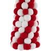 Northlight Candy Cane Plush PomPom Christmas Tree Decoration - 15" - Red and White - image 4 of 4