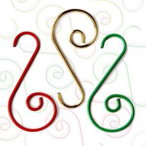R N' D Toys Tree Ornament Hooks - Christmas Tree Decorating Metal Wire Hangers - Assorted Colors Red, Green and Gold, Pack of 120 - 1 of 4