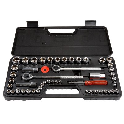 Fleming Supply Metric and SAE Socket Set - 52 Pieces
