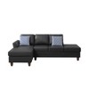 L-Shaped Sectional Sofa with Hidden Storage & Accent Pillows - 2 of 4