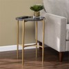 SEI Furniture Clarvin End Table with Wireless Charging Station Gold-Black - 3 of 3