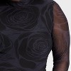 Latino Heritage Month Women's Selena Long Sleeve Bodysuit - Black Floral - 4 of 4