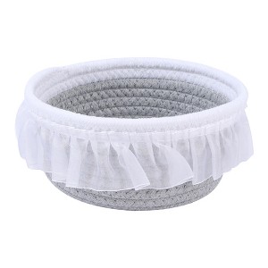 REGALWOVEN Odorless Cotton Rope Handcrafted Compact Size Multiple Use Open Storage Bins 1 Pc - 1 of 4