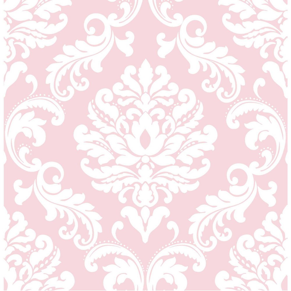 NuWallpaper Ariel Peel & Stick Wallpaper Pink | SheFinds