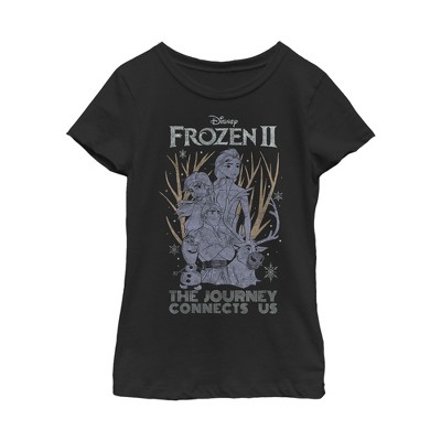 Girl's Frozen 2 Vintage Journey Connects T-Shirt