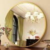 Beautyolove Round Mirror 24 Gold Wall Mounted Circle Mirrors Vanity Mirror with Brushed Aluminum Alloy Frame Modern Decoration - 3 of 4