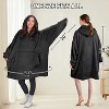 Tirrinia Women Men Fleece Blanket Hoodie Sweatshirt, Oversized Wearable Blanket Pullover with Hooded, Cozy Gift for Woman Wife - 2 of 4