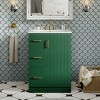 Modern Bathroom Vanity with Ceramic Sink, 2 Drawers and Adjustable Shelf, Compact Storage Cabinet for Small Bathrooms–The Pop Home - 3 of 4