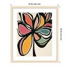 Kate and Laurel Framed Art Midnight Floral 2 by Alicia Bock, 22x26, Woodgrain Stripe Blonde - 2 of 4