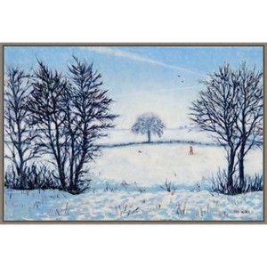Amanti Art A Snowy Winters Walk by Tilly Willis Canvas Wall Art Print Framed 33-in. x 23-in. - 1 of 4