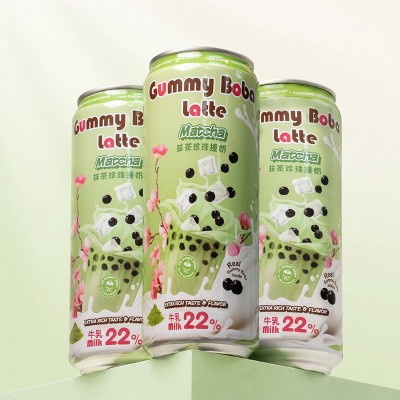 O's Bubble Gummy Boba Latte - Matcha - 16 fl oz
