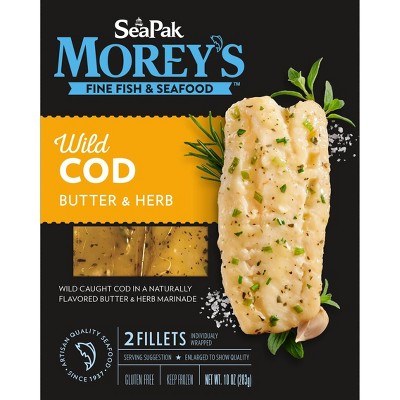 Sea Pak Morey's Marinated Butter & Herb Cod - Frozen - 10oz