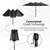 FONTOI Double Sided Outdoor Umbrella with Crank Handle, Rectangular Market Umbrella with 12 Ribs for Patio, Deck, Gray, 106.2"*94.5"*181.1" - 4 of 4