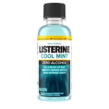 Listerine Coolmint Zero Alcohol Mouthwash, Trial size - Trial Size - 3.2oz