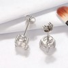 Birthstone Earrings for Women Solitaire Round Cubic Zirconia Sterling Silver Ginger Lyne Collection - 3 of 4