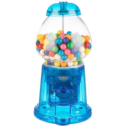 Great Northern Popcorn 11 Translucent Gumball Machine - Coin-Operated Candy Dispenser Vending Machine and Piggy Bank - Blue
