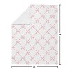 Sweet Jojo Designs Girl Baby Receiving Security Blanket Ballerina and Ballet Bows Pink and White - 4 of 4