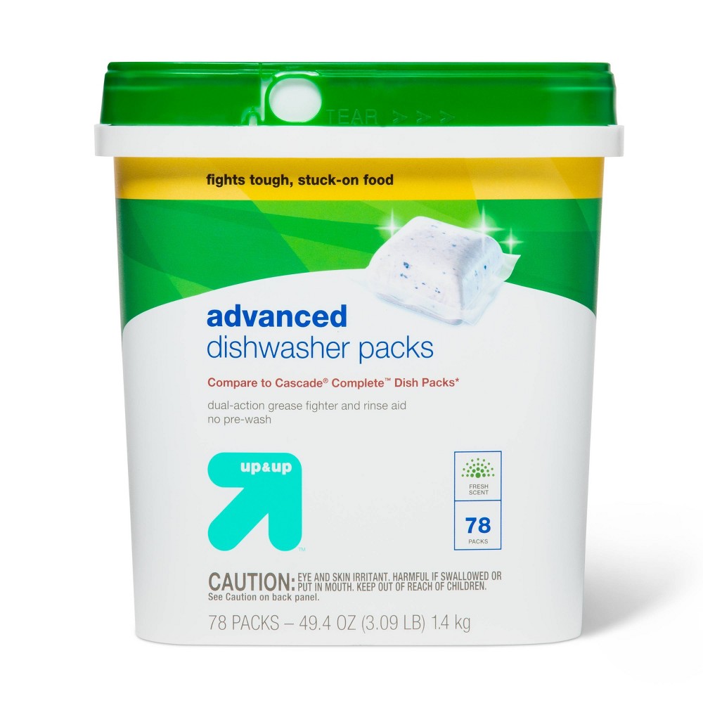 (Case of 4 Count)Auto Dish Advanced Dishwasher Detergent Value Pack - 49.44oz/78ct - up & up™