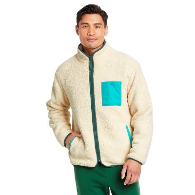 Men's Contrast Pocket Fleece Jacket - LEGO® Collection x Target Cream