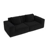 Modular Corduroy Cloud Velvet Convertible Sofa Bed with Plush Comfort - 4 of 4