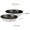 All-Clad D3 3-Ply Stainless Steel Non Stick Fry Pan Set 2 Piece, 8 & 10 Inch - 4 of 4