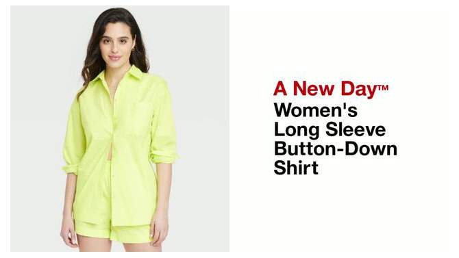 Women's Long Sleeve Button-Down Shirt - A New Day™, 2 of 11, play video