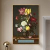 Art Remedy Ambrosius Bosschaert the Elder - Bouquet of Flower in a glass vase Classical vintage floral vase wall art Framed - 2 of 4