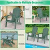 Tangkula 2PCS Patio HIPS Adirondack Chair w/ Cup Holder Weather Resistant 380 LBS Green & Yellow - 4 of 4