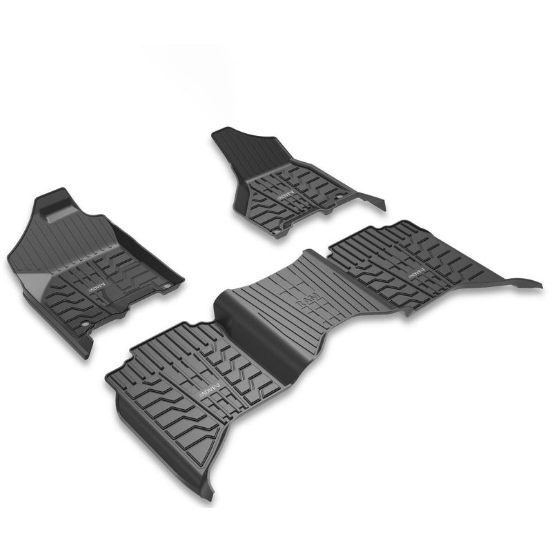 Advent All Weather Floor Mats Compatible with 2013-2018 Dodge Ram Vehicles, 1 of 6