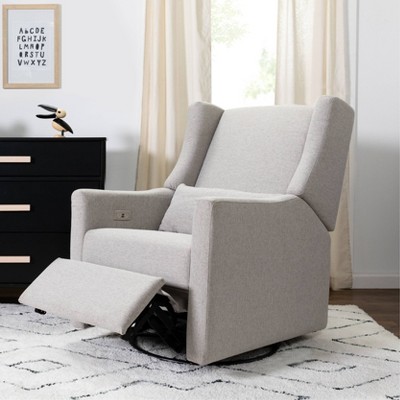 Eco-Weave Grey Performance Swivel Reclining Armchair with USB