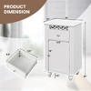 Costway Bathroom Floor Cabinet Side Storage Organizer with 1 Drawer & Adjustable Shelf - 3 of 4