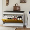 31.5" Shoe Storage Bench, Modern Entryway Shoe Cabinet, Flip Drawer and Seat Cushion, for Hallway, Bedroom, Living Room - 2 of 4
