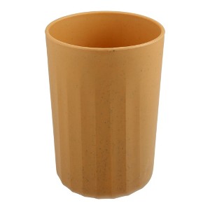 Unique Bargains Bathroom Tumbler with Smooth Lines Wheat Straw Cup for Bathroom for Toothpaste 4.09''x2.80'' 1Pc - 1 of 4